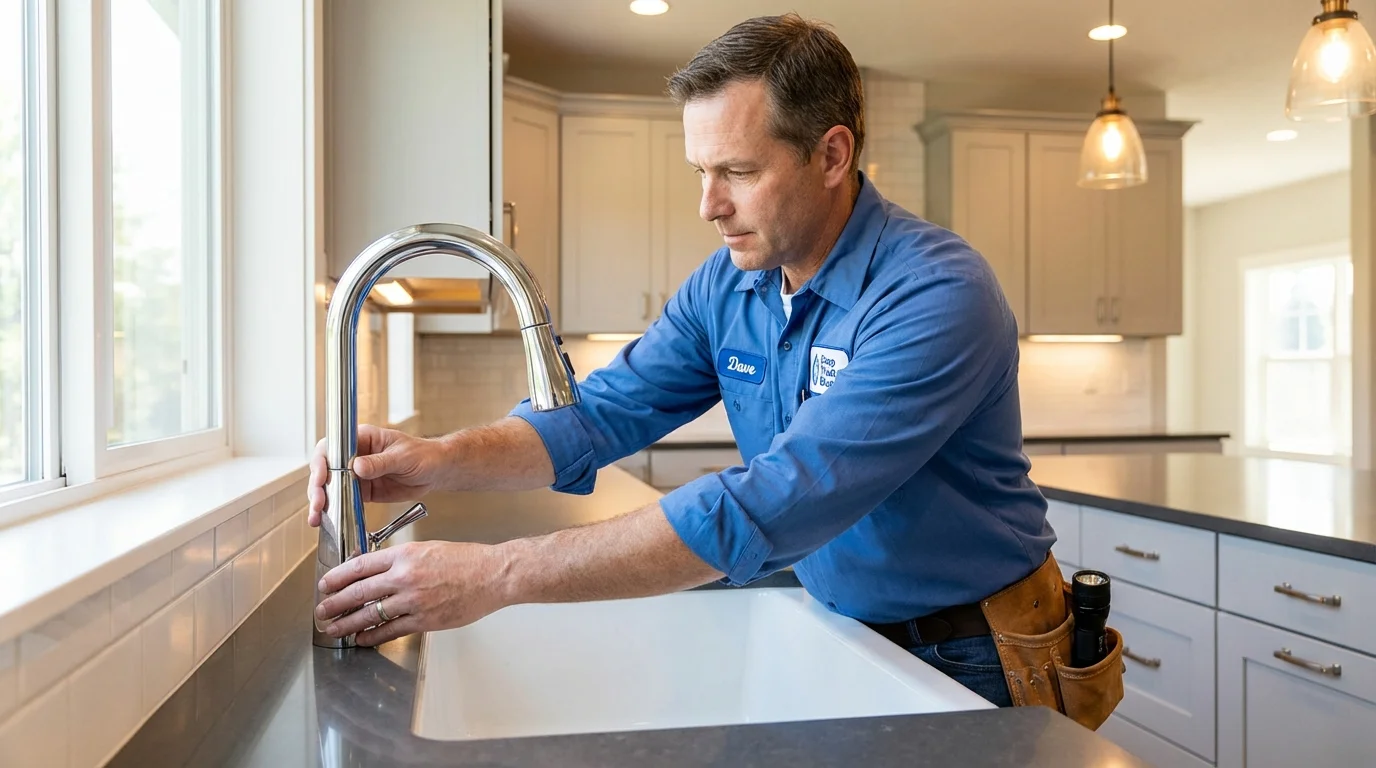 Kitchen faucet installation by Johns Plumbing LLC in Garden City